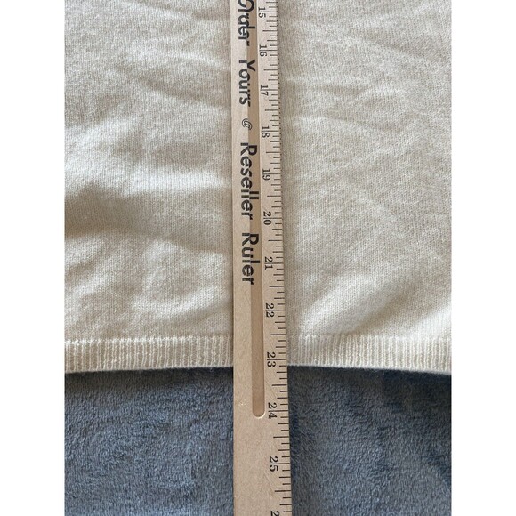 Charter Club Cashmere Sweater Womens Large Ivory Cream Turtleneck Lightweight - Picture 5 of 8